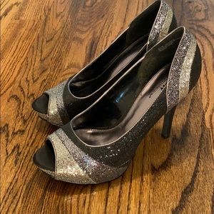 Sparkle Open Toe Pumps